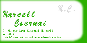 marcell csernai business card